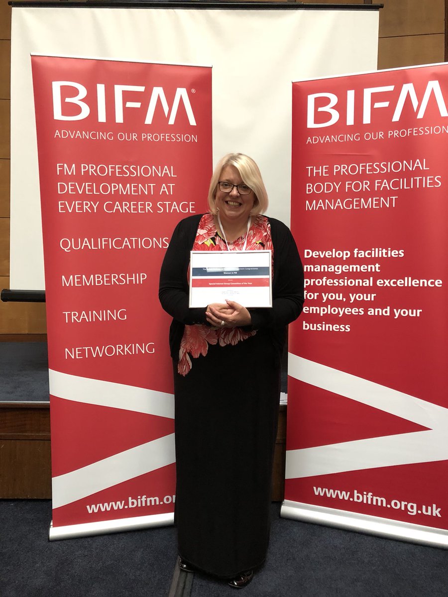 IWFM_WomeninFM's tweet photo. Hot off the press @BIFM_WIFM Wins SIG of the year award at the annual @BIFM_UK AGM 2018! Thank you to our fabulous committee, #WIFM18 members and our sponsors @CondecoUK @ENGIE_UK for making this all possible @FureyJackie 🍾🥂🎉 https://t.co/CXnXOxgVt1