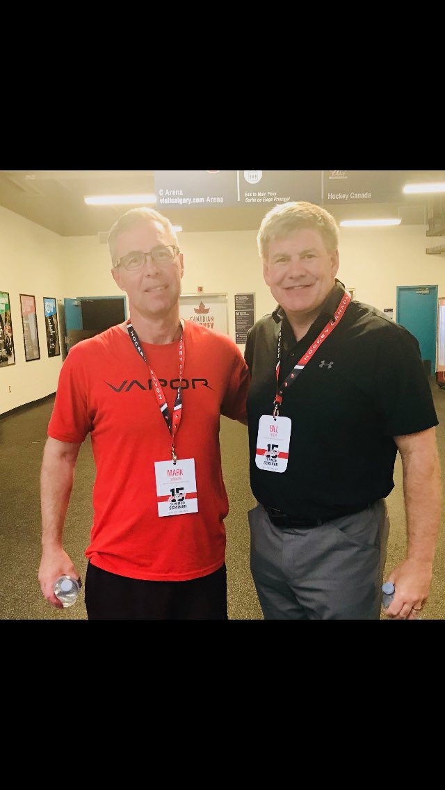 Mark is attending the Hockey Canada skills seminar this week, he ran into an old friend Bill Peters, the new coach for the <a href="/NHLFlames/">Calgary Flames</a> #championsaremadeinthesummer
