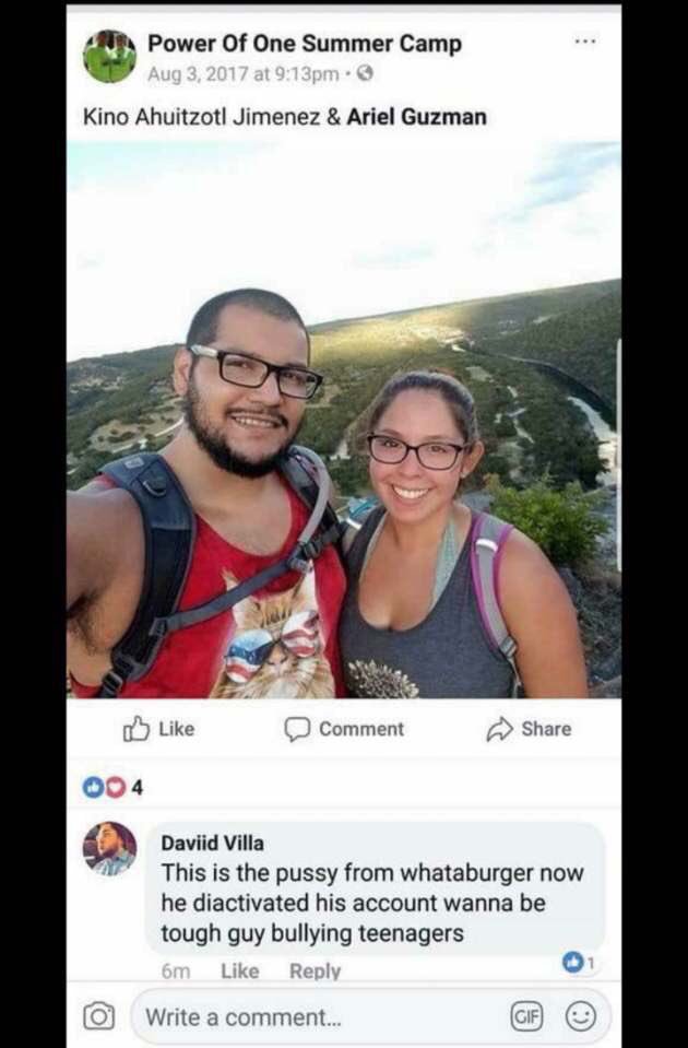 nzo11's tweet photo. @w_terrence @greggutfeld @TuckerCarlson #KinoJimenez is the #Fecklesspussy who ASSAULTED the Trump supporter
Here he is with his tolerant girl
#ArielGuzman
She loving his actions? #AskAriel
#BringIt https://t.co/MYC3p1HiOF