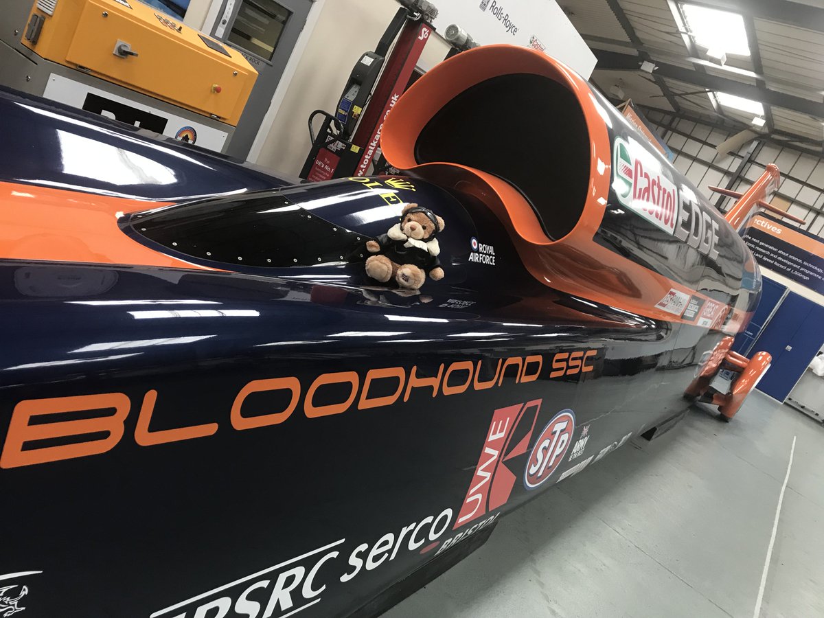 BefrienderBear's tweet image. 😎SPEED: After the amazing #RaceForTheLine at @RAFWittering1 last week see my recent experience with the #worldsfastestman Andy Green @BLOODHOUND_SSC. What a cool car - aiming at 1000mph - with jet engine PLUS rocket pack, then airbrakes &amp;amp; parachutes to slow down!