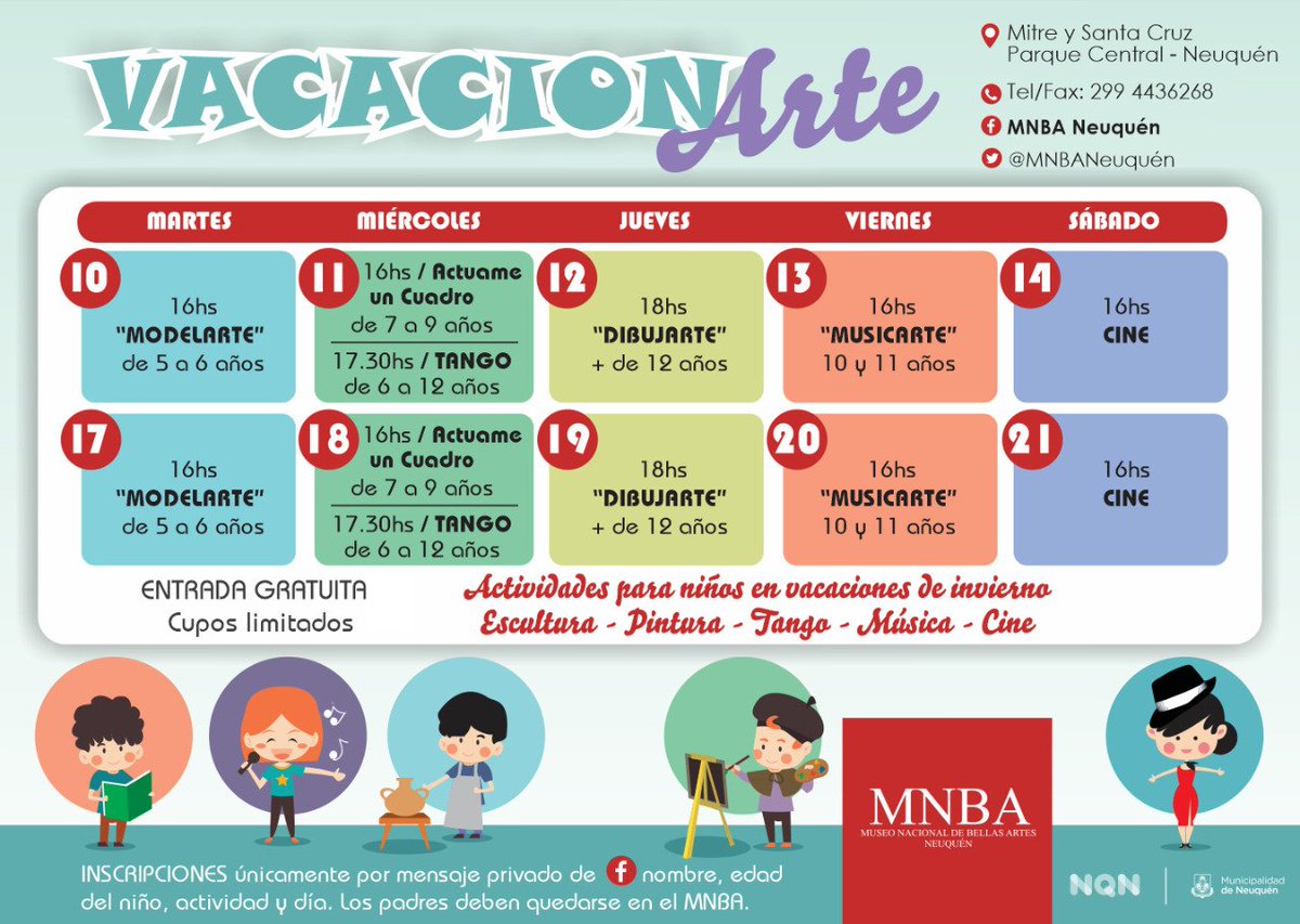 👉 Actividades para niños en vacaciones de invierno

Actividades de entrada libre y gratuita