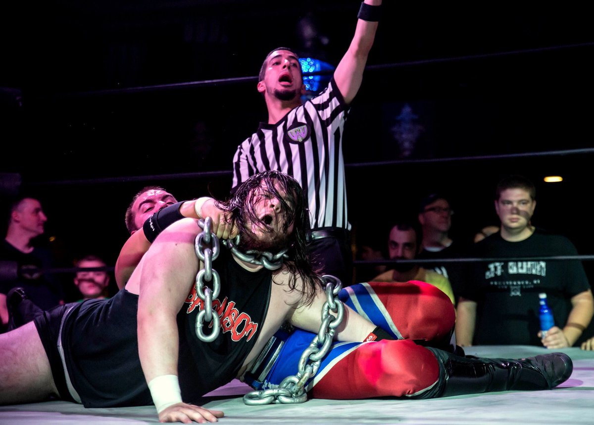 WHATomorrow's tweet photo. Since the beginning Miles & Bronson have been going at it. At #WHATV Miles took out Bronson by choking him with his chain.
#WHATVI they settle this in WHAT! Wrestling’s first ever Dog Collar Match!
50% of tickets for 24 hours using code: “WHAT6”
https://t.co/fe2lArdMmt https://t.co/TWYNOMkyV7
