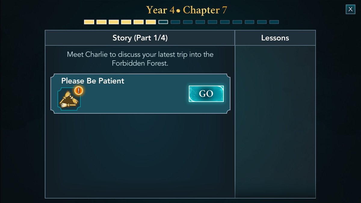 msdesrodriguez's tweet photo. @JamCityHQ what's up with @HogwartsMystery stopping Year 4 Chapter 7??? How y'all gonna do me like that??? https://t.co/4dpcGrxhpB