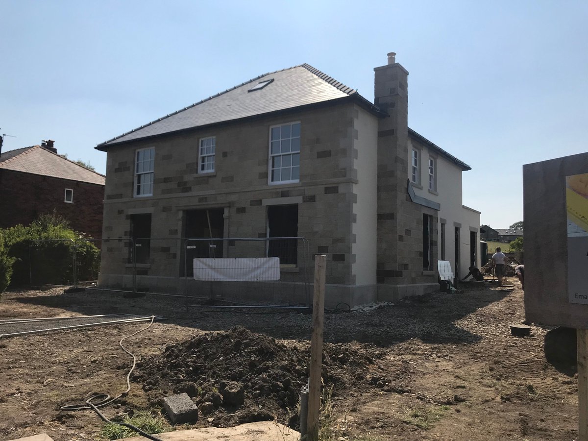 HoltArchitects's tweet photo. Excellent progress on site in Bromley Cross, all the externals being completed this week and the ground floor windows being installed. #Architecture #Construction https://t.co/2J1ZIhUDNy