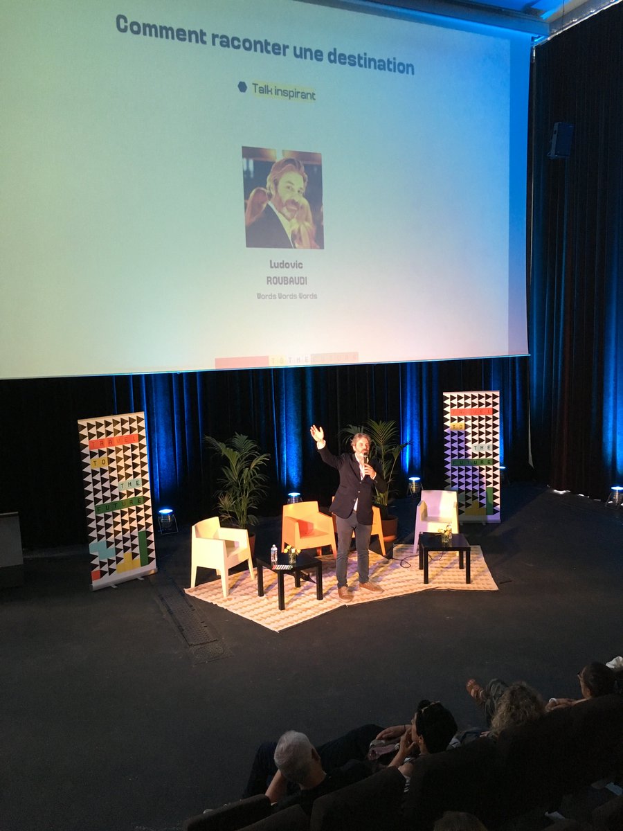 TTTF_event's tweet photo. 💬 “En voyant une image on peut fabriquer un souvenir. Fritz Lang a écrit le scénario de Metropolis avec la seule image de NYC depuis la cabine du paquebot." 🎙️Ludovic Roubaudi @roubaudi Words Words Words #TTTF18 https://t.co/LLDHKMyzsq