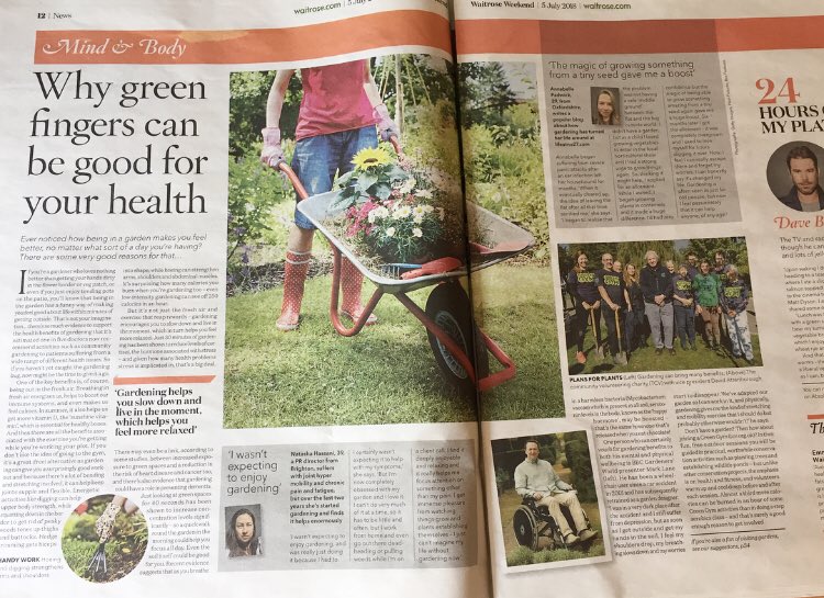 LifeatNo27's tweet photo. Itβs out!!! ππ±ππ»π₯ My little but oh so fabulous feature in the @waitrose Weekend paper - available free in all stores until next Thursday. May of picked up 5 copies ππ€£ Go get yours...please! π
#gardening #wellbeing #mentalhealth #myrealview #allotments #gyo https://t.co/w7Q7MINU3e