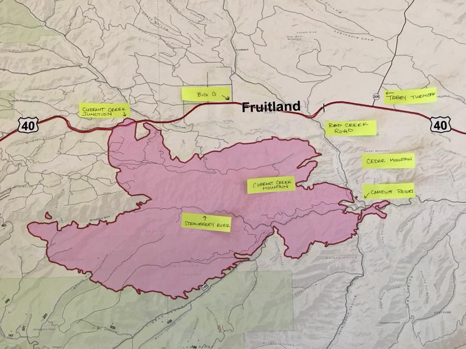 FOX 13 News Utah (@fox13) on Twitter photo UPDATE: Here's the latest map of the perimeter of the #DollarRidgeFire courtesy <a href="/DuchesneSheriff/">DuchesneCoSheriff</a>. The fire has burned about 42,000 acres and is 4% contained as of Thursday morning. Details: via.fox13now.com/0QLdb UPDATE: Here's the latest map of the perimeter of the #DollarRidgeFire courtesy <a href="/DuchesneSheriff/">DuchesneCoSheriff</a>. The fire has burned about 42,000 acres and is 4% contained as of Thursday morning. Details: via.fox13now.com/0QLdb