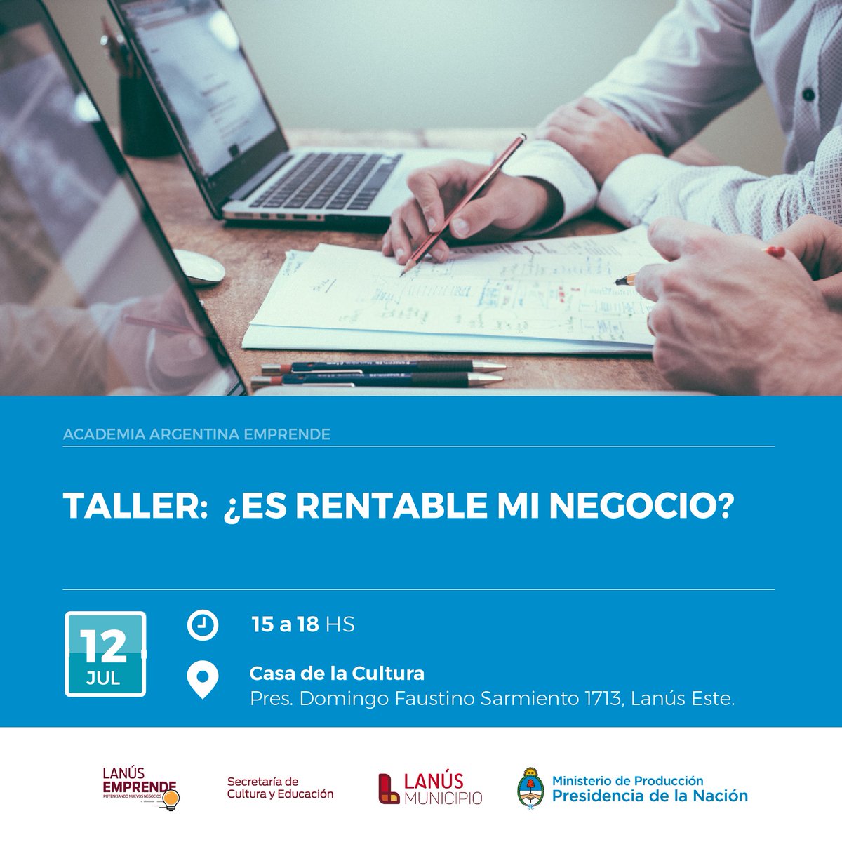 Hola emprendedores!! 
Los invitamos a participar del Taller ¿Es Rentable tu Negocio?
Inscripciones:  eventbrite.com.ar/e/aae-taller-h… … 
#AcademiaArgentinaEmprende #LanusEmprende