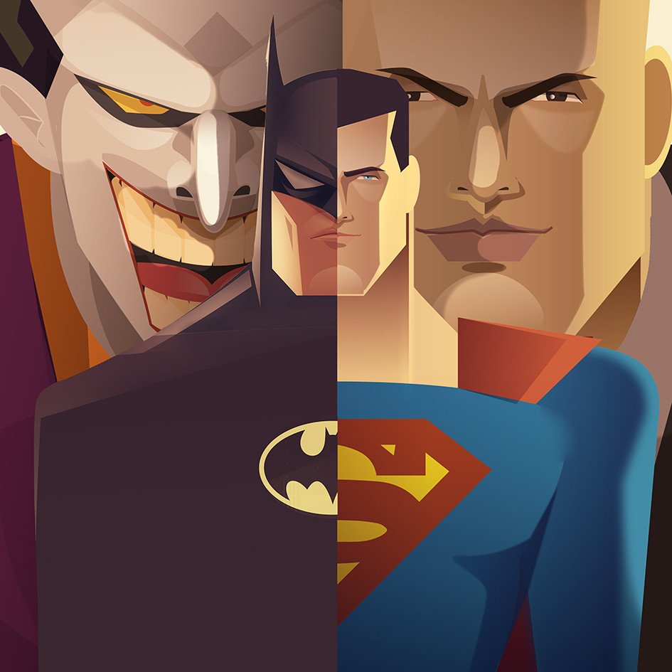 Uživatel Cristhian Hova na Twitteru: „Batman vs Superman Animated series  Illustration FanArt @TheAnimatedBat #batmanvssuperman #illustration #Vector  #drawing #dccomics #BatmanTheanimatedSeries /6MEPOvGqP1“ /  Twitter