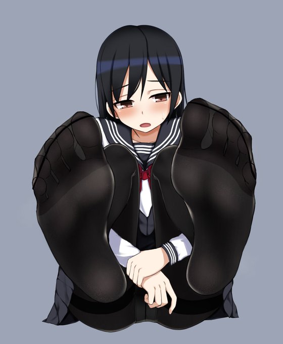 今更ながら去年描いた足裏にタイツ差分作ってみた 