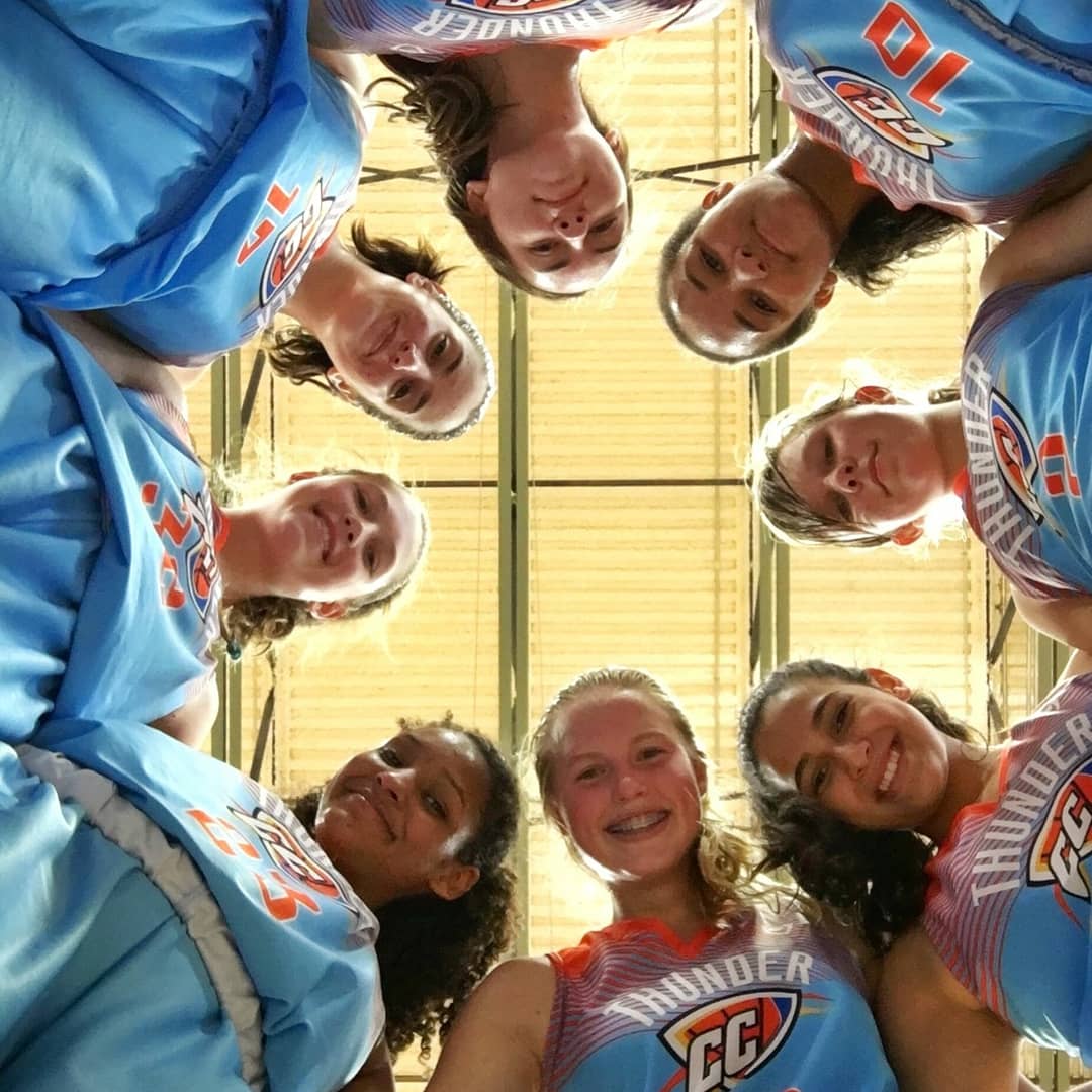 CLadybball's tweet photo. CC Thunder Varsity Blue, Varsity White and 7/8th grade teams are ready for Super 64 in Frisco, Tx. Watch 2019's: @diakomina 6'3" Post, @AlisonFritcher 5'9" sg/pg, @Msjames_12 5'9" sg/sf, @haylecampbell10 5'8" sg/pg. @CReay4022 @uncwmenshoops @IslandersWBB @TonySwindle https://t.co/TbywmbbT3F