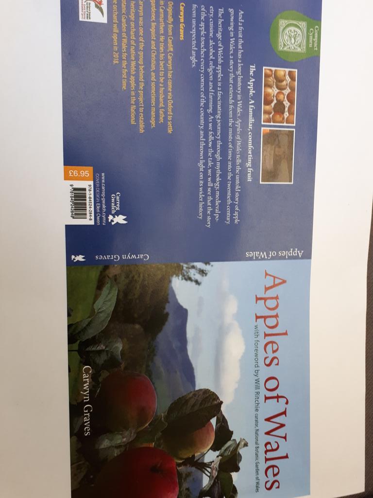 ApplesCymru's tweet photo. Final proofs of the cover of 'Apples of Wales'. Amazing to have it ready....watch this space for news of launches, events and autumn #applejoy https://t.co/T6RniIgV6c
