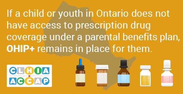 CLHIA's tweet photo. If a child or youth in Ontario does not have access to prescription drug coverage under a parental benefits plan, #OHIP+ remains in place for them.
#ohipplus https://t.co/dc9w7sERHV