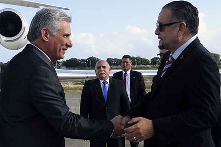 Diaz-Canel arrived in Jamaica for CARICOM Summit.