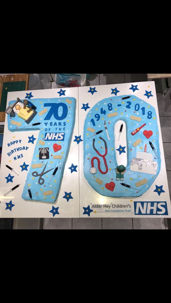 mpunkydo's tweet image. huge cake to celebrate 70 years of the NHS @nhs70 @AlderHey @BBCNews @LivEchonews