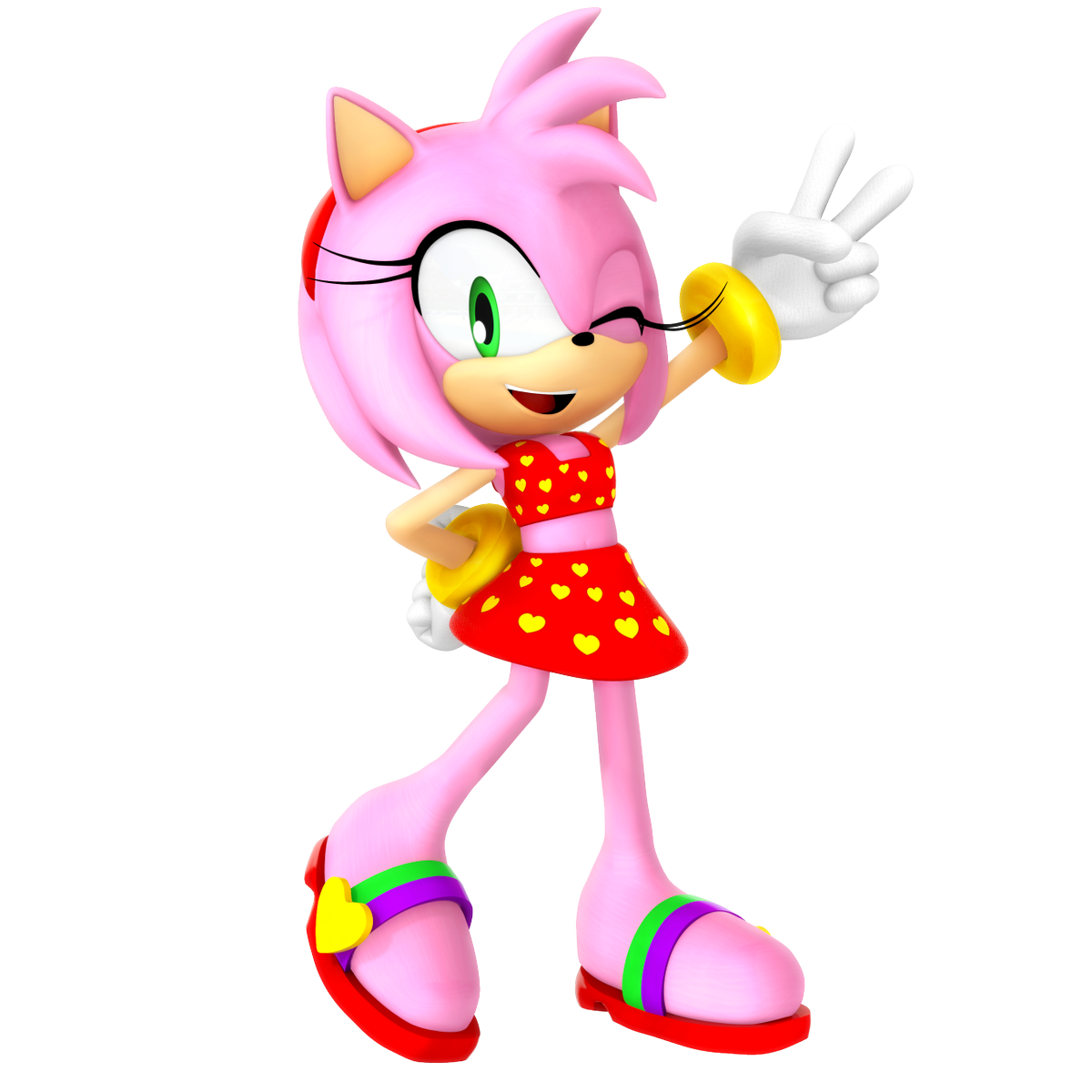 Nibroc.Rock on Twitter: &quot;Summer Time Amy Render! it&#39;s base on her  appearance from Sonic X Episode 9~ HQ: https://t.co/TT7FupD5DD… &quot;