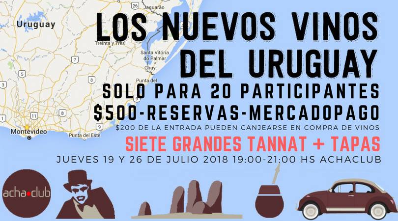 El Jueves 19 y 26 de Julio llega a <a href="/AchaClub/">Acha Club</a> "Los nuevos vinos del Uruguay" donde podrás probar en dos catas 14 grandes Tannat.

Acompañados de quesos de Cabaña Piedras Blancas, Panes de Lépi Boulangerie y Chocolates de CocoaBit

+ INFO y Reservas

facebook.com/events/1957116…
