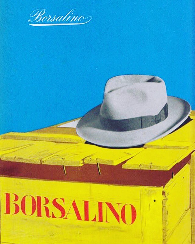 AdDiscourse's tweet image. Retro @Borsalino_World advertisement.. Love the bright colors of this one! 🔵💛
#Advertising #borsalino #hats