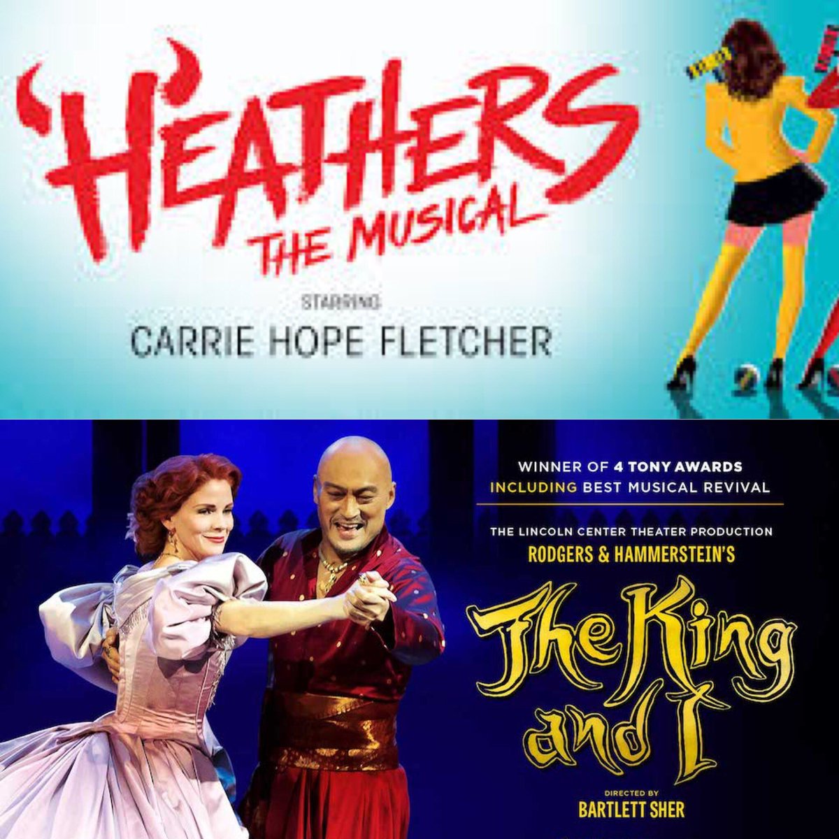 mt_UoW's tweet image. After an afternoon at @TheOtherPalace and @HeathersMusical (#howvery), Adam finishes his day at @LondonPalladium and @KingandIWestEnd #doubleshowday #musicaltheatre #london #americanmusicals #heathers #carriehopefletcher #otherpalace #kingandi #londonpalladium #kelliohara