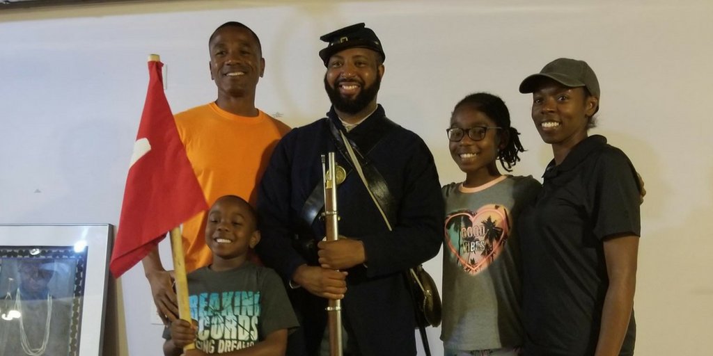 For #TBT, we're remembering our recent visit to <a href="/GriotMuseum/">The Griot Museum of Black History</a>, where our education and visitor experience lead provided historical interpretation of what life was like for #USColoredTroops during the #CivilWar.