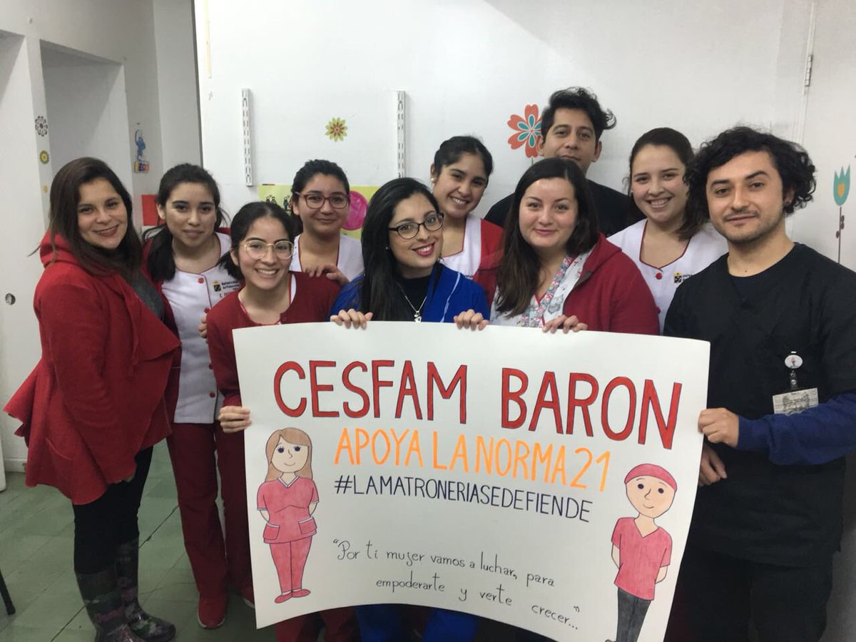MatronesVRegion's tweet photo. Cesfam Barón de Valparaíso apoya la #norma21 #matronesenalerta https://t.co/ZPUaO8c6xu