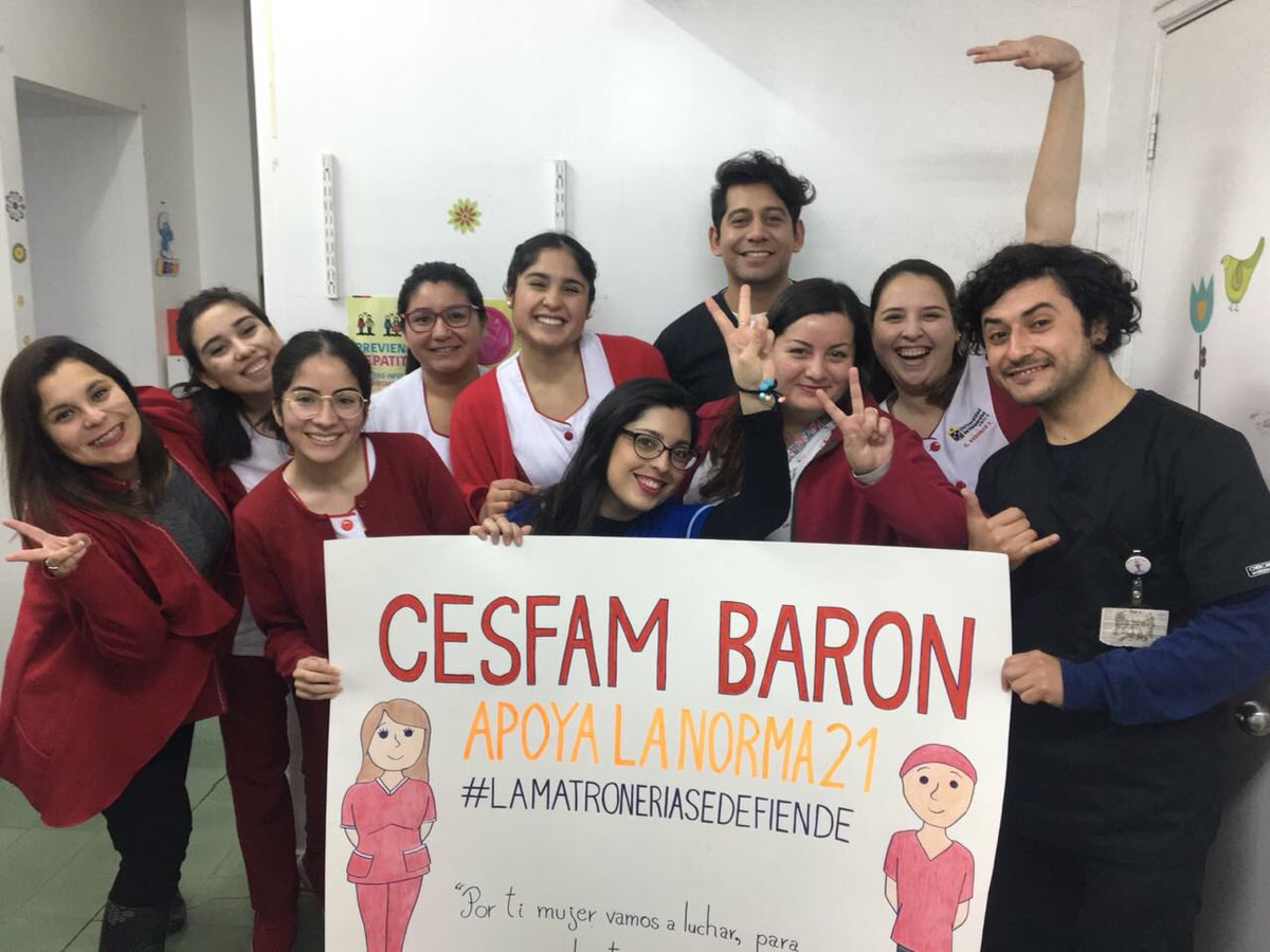 MatronesVRegion's tweet photo. Cesfam Barón de Valparaíso apoya la #norma21 #matronesenalerta https://t.co/ZPUaO8c6xu