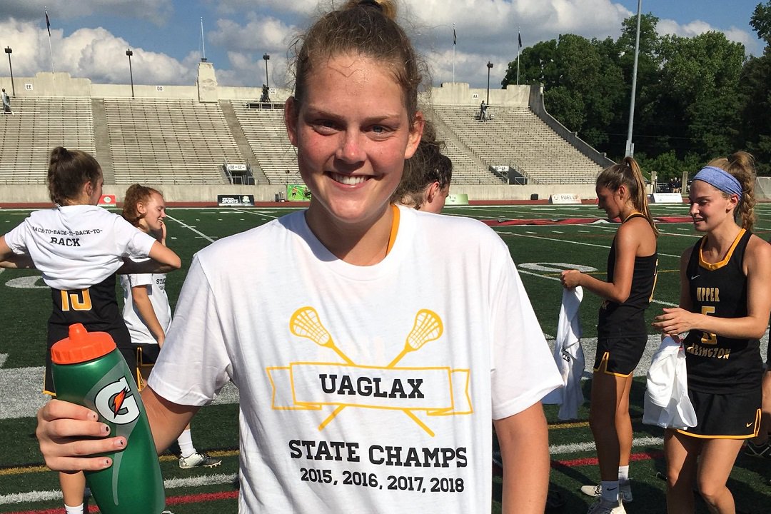 USALMag's tweet photo. Brooke Smith finished 2017 at Upper Arlington's fourth-leading scorer. But after a few offensive adjustments, she flourished to the tune of 118 points in an undefeated season.

Smith is the @brinelacrosse/@USLacrosse Midwest Player of the Year. 💪https://t.co/vzMJYdOkJl https://t.co/TvTKAZDCpo