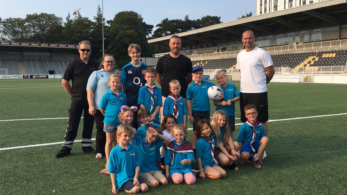 Jay Saunders and Steve Watt with 1st Ditton Woodland Beavers, who’ve been on a tour of the Gallagher this evening.

Schools and scout groups can book a tour by emailing info@maidstoneunited.co.uk