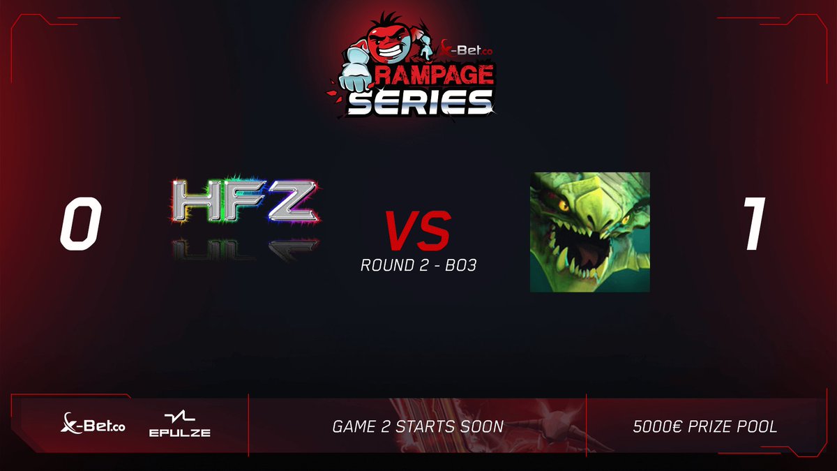 <a href="/LeftOneTVDota/">LeftOneTV</a> keeps their streak as they take game one vs Hunkyz From Zavod in round two of the X-bet.co Dota 2 Rampage Series 💪

Tune in for game two: twitch.tv/epulzegaming 🔥🔥🔥