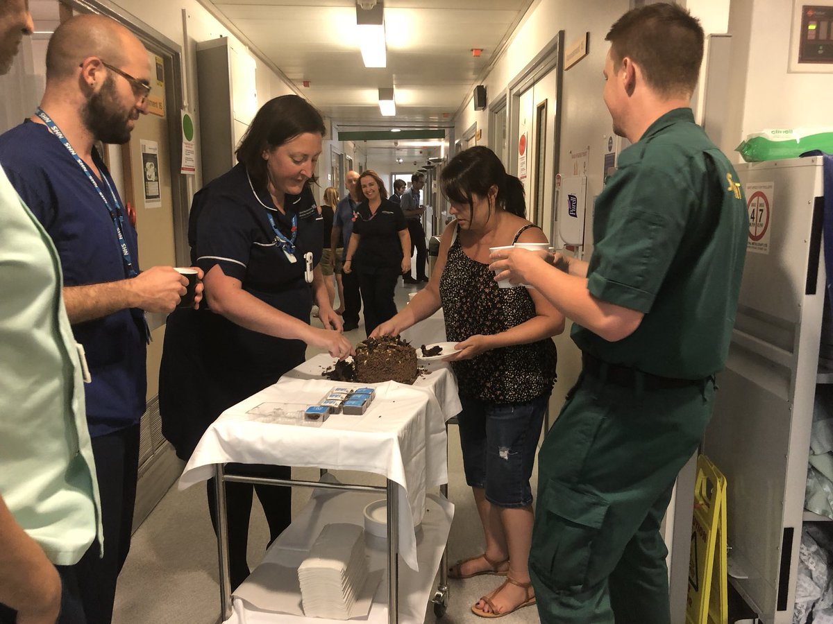 sarah_annsankey's tweet photo. Urgent care celebrating #NHS70 with a matrons tea round, a quiz and celebrating how urgent care has changed over the last 70 years. Happy birthday NHS. @Bridge_Sim @cathlar1 @MRI_ED @MftUnit @dawnpike20 @GillianMcA_ED @Ranson02 https://t.co/2RbVc4A4xP