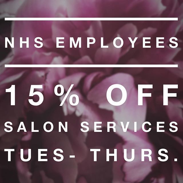 As we celebrate 70 years of our NHS. I thought I’d highlight that I offer 15% off salon services Tuesday - Thursday. Always. It’s the least I can do. .
.
.
#nhs #nhsbristol #bristol