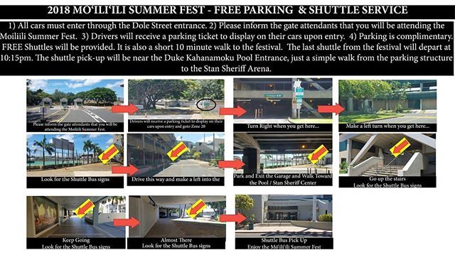 Check out #moiliilisummerfest website for more parking and shuttle bus details at the UH MANOA parking structure ift.tt/2zeEOBl