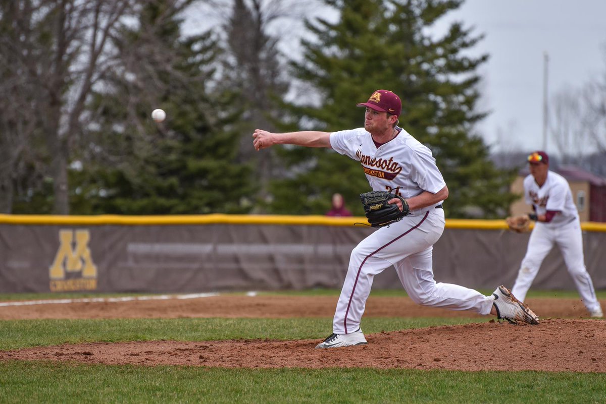 UMNCrookstonATH's tweet photo. Former @UMCBaseball pitcher Cody Pamperin recently made his pro debut with the Plattsburgh Redbirds of the @Empireproleague. Pamperin went three innings and has a 3.00 ERA with four strikeouts and a walk https://t.co/Y59Jt9d5xn
