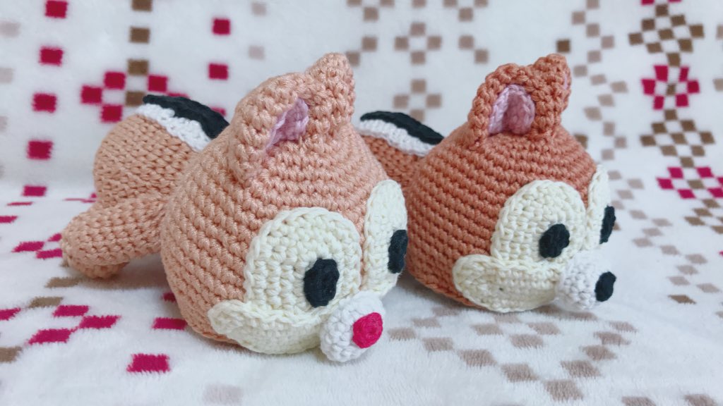 チップ #デール💕✨風 編みぐるみ #ステラルー #ジェラトーニ