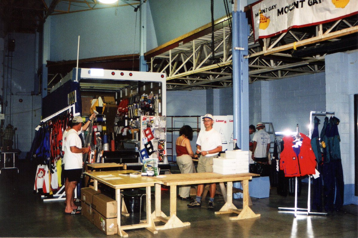 foghmarine's tweet photo. We've been setting up shop at @CORKKingston for a while now ๐๐ป circa 1998 #TBT
#FoghThrowback #CORK #SailKingston https://t.co/ZoriimW6Q4