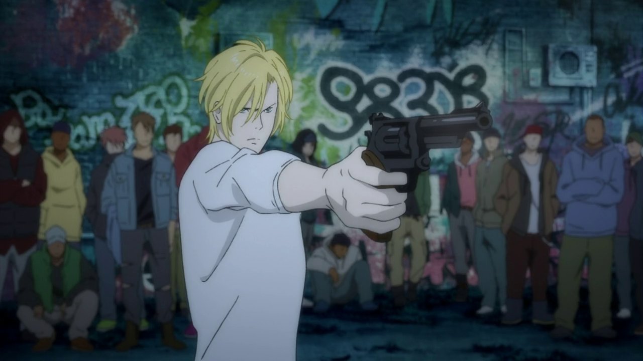 内田 Banana Fish 1話 予備知識なしで見たけど 予想以上に面白かった 謎があって アクションがあって 先が気になるような掴み バナナフィッシュってあれだろ 薬物のことだろ それにしても アッシュの仲間の紫モヒカンが良い奴だった