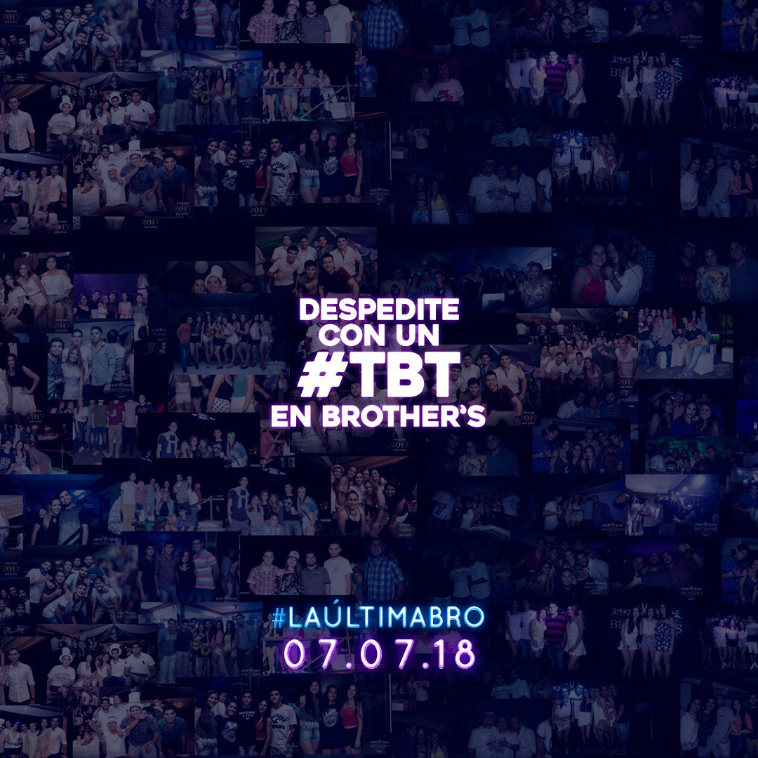brotherspy's tweet photo. ¡Despedite de nosotros con un #TBT en Brother's y CITÁ al amigo que aparece en la foto!

El último en salir, que cierre la puerta. 💔 https://t.co/ztf3Ad8Pnu