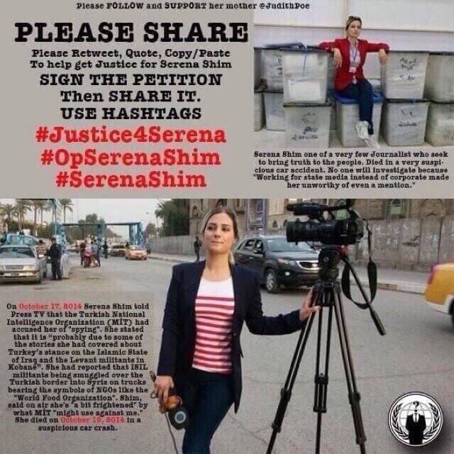 アノニマスの #YukkuriSec は #SerenaShim を決して忘れない。
#アノニマス
#Anonymous 
#OpSerenaShim
#Justice4Serena 
@judithpoe