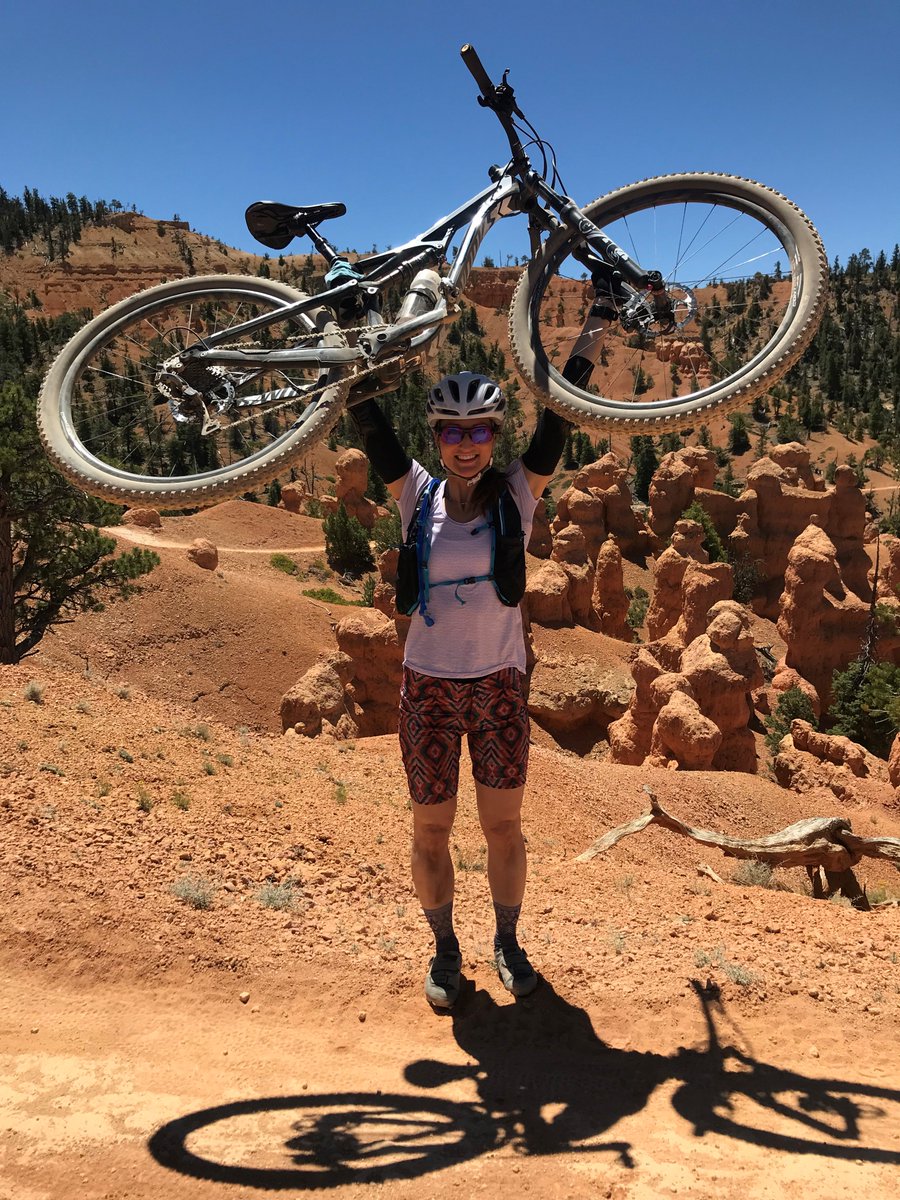 shebeest's tweet photo. Miss @juliaazulia Rocking her Skinny Americanos MTB. 

#shebeest #juliaazulia #shebeestmtb #mtb #ridelikeagirl https://t.co/73kfPEKxVC