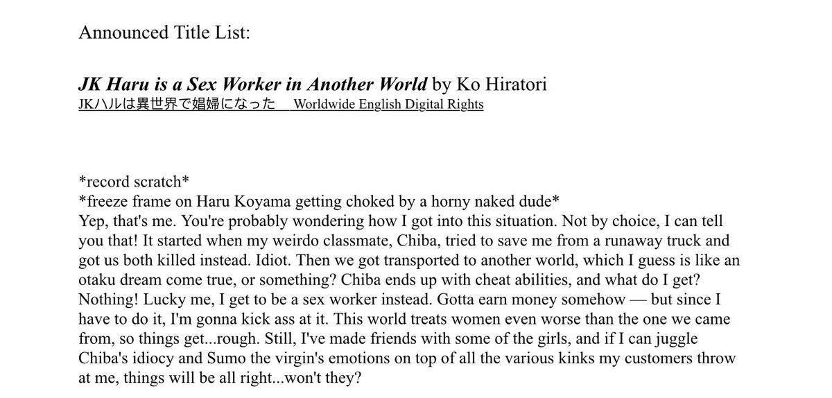 jk haru is a sex worker in another world myanimelist