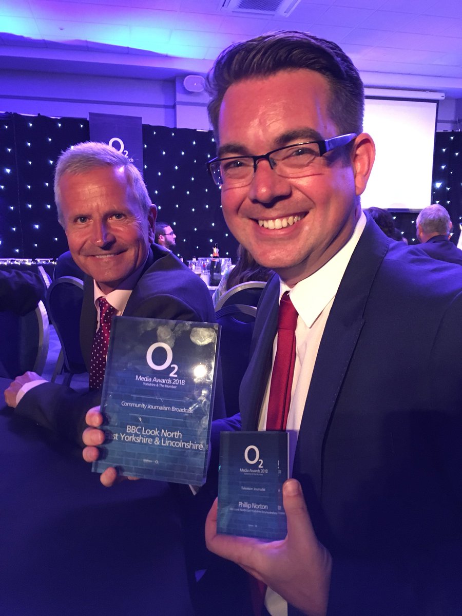 Chuffed to bits to win the #O2MediaAwards2018 award for community journalism for <a href="/looknorthBBC/">BBC East Yorkshire</a>. Made all the more special that it was for coverage that helped improve life in communities in my home town of Grimsby. 

So proud to work with such a brilliant team.