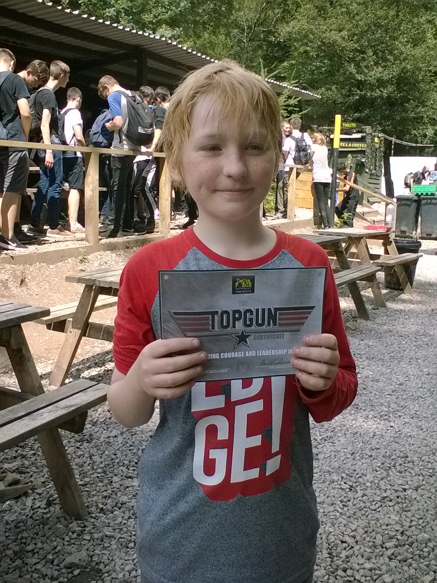 DHSBGetAhead's tweet photo. A well deserved certificate for 'outstanding courage' for Remy.  Paintball crew very complimentary on positive behaviour of all DHS Boys! And pizza 🍕 https://t.co/4d9XnpLs9A