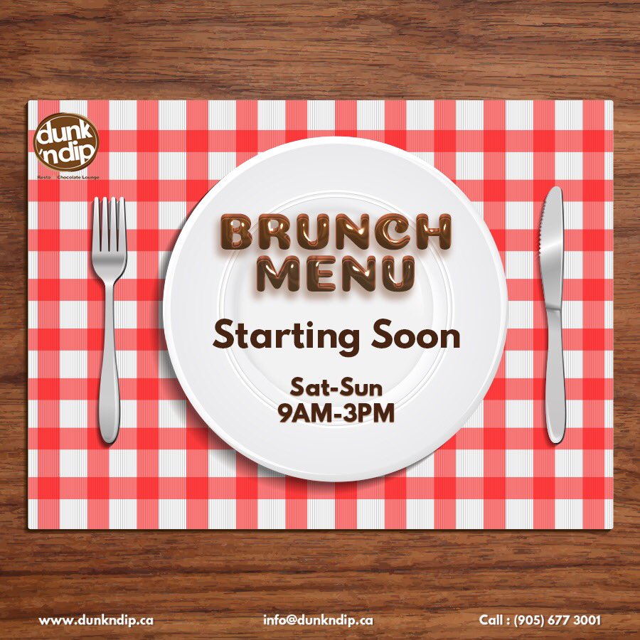 dunkndip's tweet photo. We have Brunch-tastic news!!! 
Brunch menu starts real soon! Your weekends are going to get Dunk’n awesome! Stay put for more details! 

⭐️We’re open till 2 AM at Burnhamthorpe location on the weekend

ORDER ONLINE for PICKUP: https://t.co/bHZgjiI1VB

#dunkndip #brunch https://t.co/lUAxwiMpZB