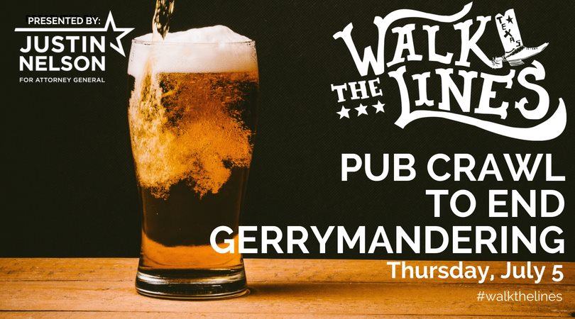 Austin! Join us today as we visit 3 bars in 3 congressional districts, all within 5 blocks! #walkthelines facebook.com/events/2247225…