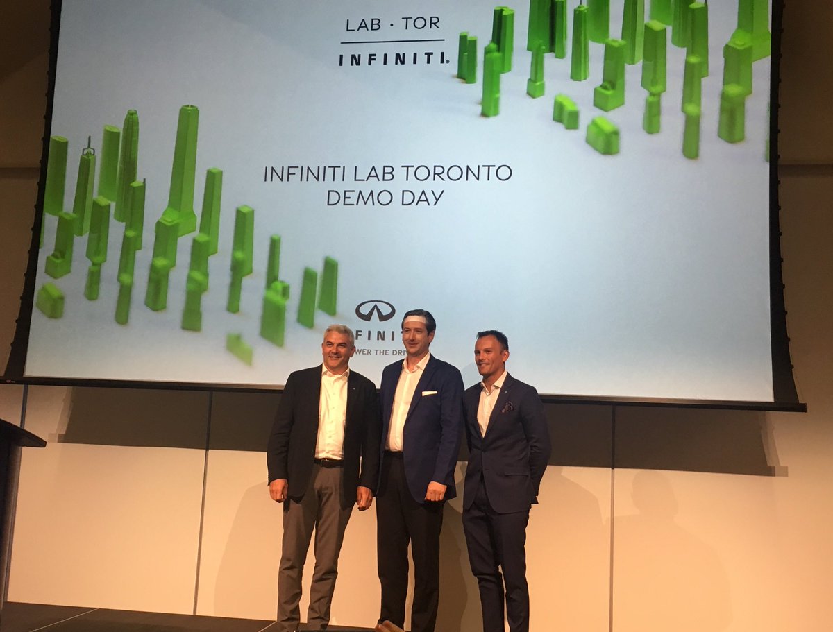 #DemoDayTO @infiniti_lab #Uto <a href="/clutchcanada/">Clutch</a> <a href="/DriveHerApp/">DriveHER ™</a> <a href="/SylidraInc/">Sylidra Inc.</a> <a href="/BriskSynergies/">Transoft Solutions (ITS)</a> <a href="/ShiftRideApp/">ShiftRide</a> <a href="/AcertaAnalytics/">Acerta</a> 
<a href="/ordermotive/">Ordermotive</a> <a href="/smarttonesmedia/">smarttones</a> <a href="/MicheleRomanow/">Michele Romanow</a> Building a business is messy Move fast planing to execution All great innovation come from many iterations <a href="/chrisjkay/">Chris Kay</a>