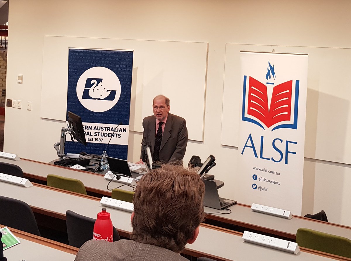 ALSF's tweet photo. Fantastic to open ALSF Federal Conference at the University of Western Australia today with an address from @Austmonarchist Chair @PBenwell who spoke about the leadership of Sir Robert Menzies and the role Liberal students will play as the future leaders of our nation #ALSF18 https://t.co/WVTfrN5u2G