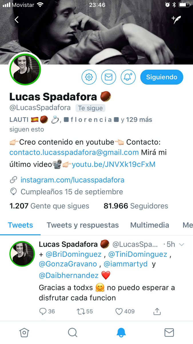 PicsSpadafora's tweet image. AAAAA LUCAS ME SIGUIÓ LYM NO LO PUEDO CREER GRACIAS TE AMO 💖💖💖 @LucasSpadafora