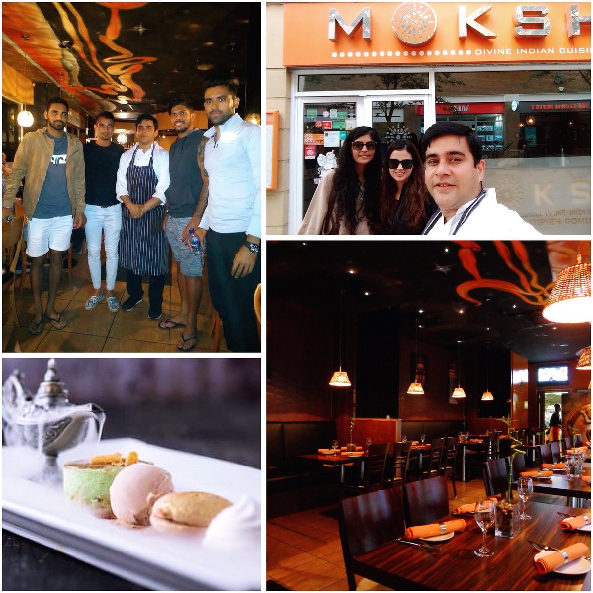 priscean's tweet image. A sporty evening at Moksh🏏
Our Head Chef, Manish cooking up a storm for the Indian Cricket Team and their lovely partners!
.
.
#indiancricketteam #mokshcardiffbay #celeblife #momentstocherish