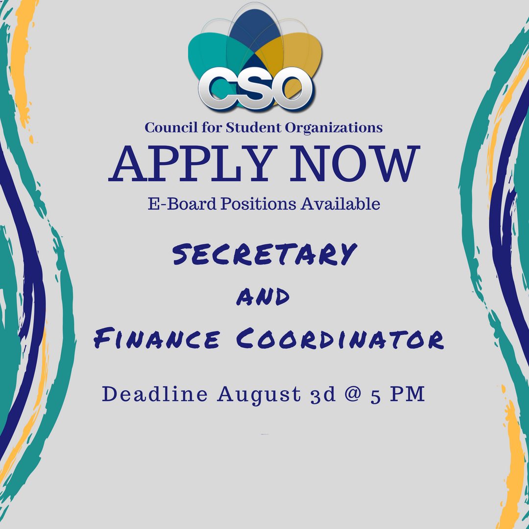 We’re looking for E-Board members! Apply now for secretary and finance coordinator. Deadline s August 3 @ 5 pm.campuslifemmc.wufoo.com/forms/w1u3ek75… #wearefiu #panthers #bethechange