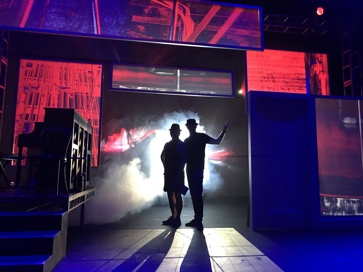 TSchroederMusic's tweet photo. Tech rehearsal. Sam Harris is HAM. I’m kinda like the side dish. Comments welcome! #hamshow #ovationawards #production #actor #musicdirector #live #theatre #musical #memoir @PasPlayhouse @LAStageAlliance https://t.co/wFN1JL5lPt